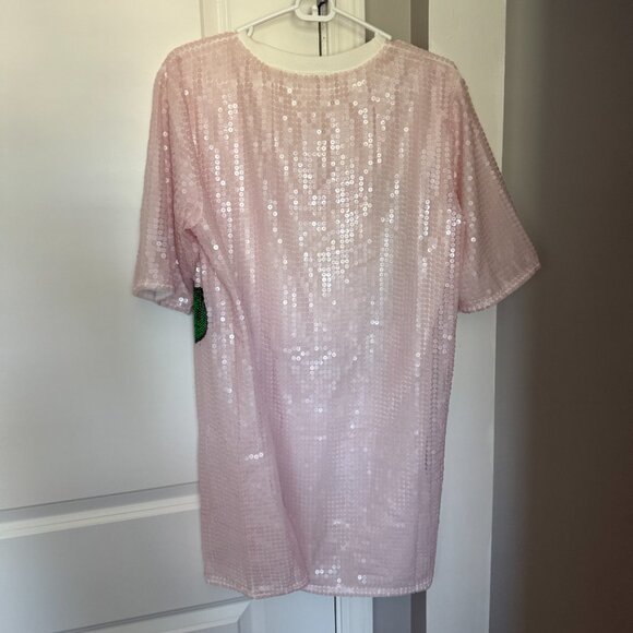 Santa Sequin T-Shirt Style Dress - One Size - Picture 2 of 2